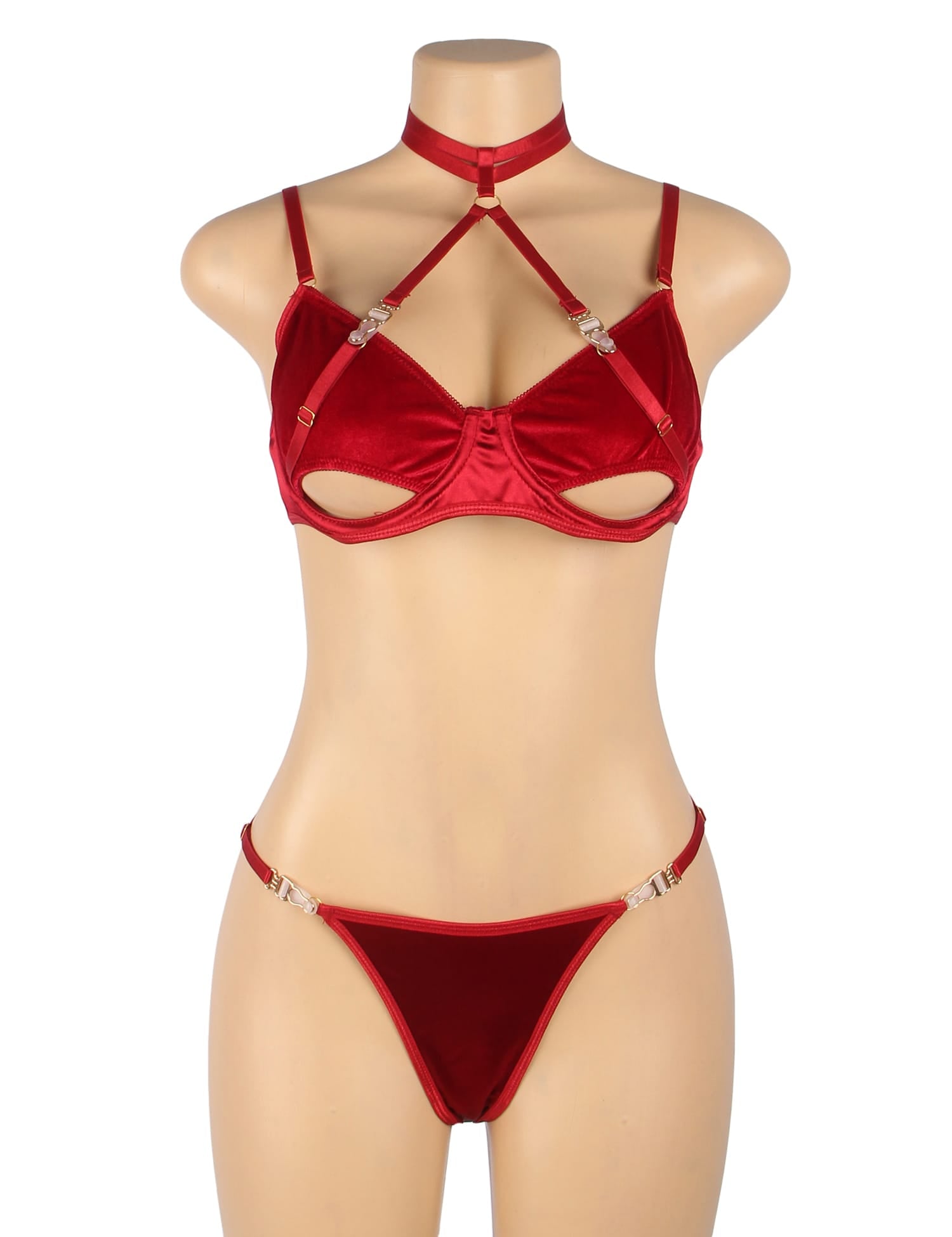 I Hope So Halter Bra set in Red